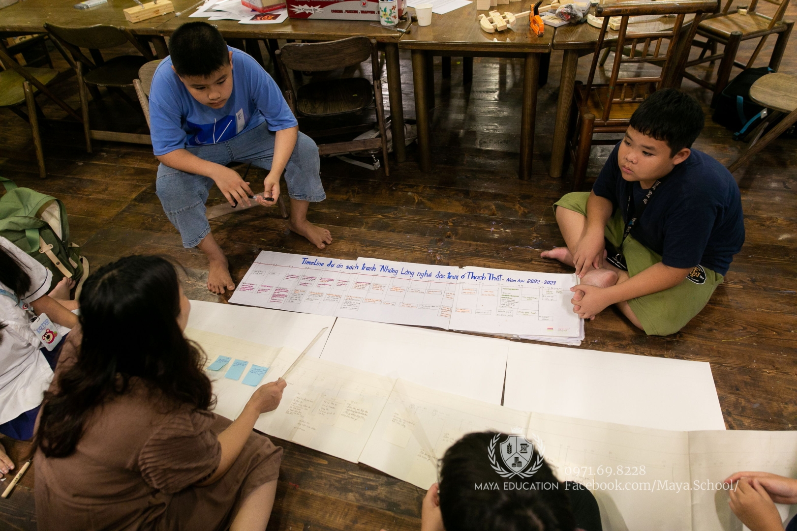 Học sinh Maya School lập kế hoạch dự án 