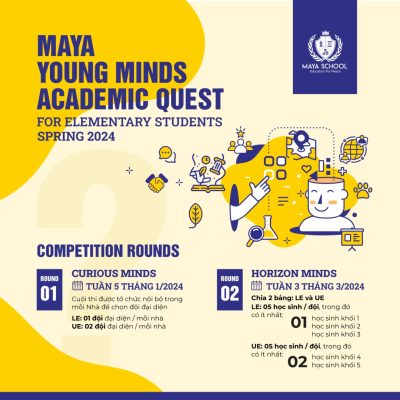 Cuộc thi Tiếng Anh Maya Young Minds Academic Quest dành cho học sinh Tiểu học Maya