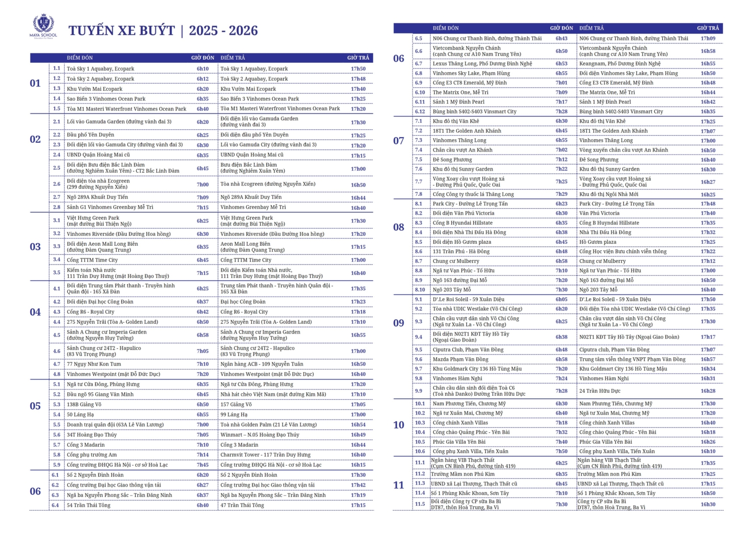 Tuyến Xe Buýt 2025 2026