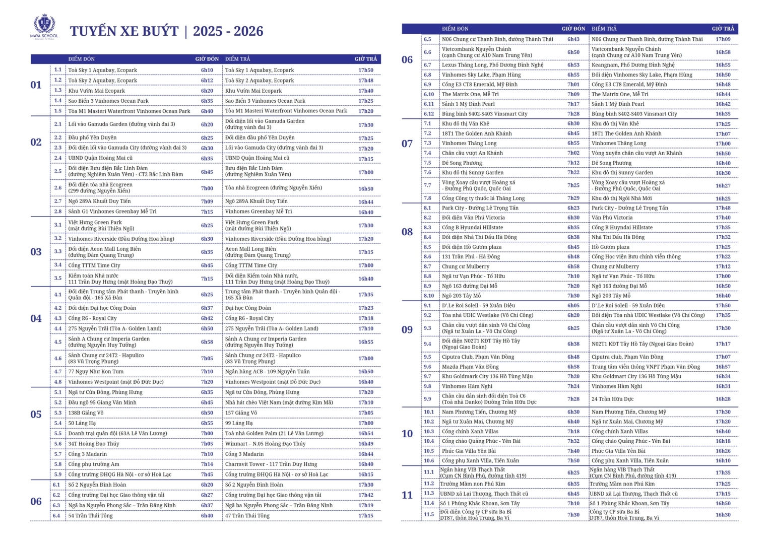 Tuyen Xe Buyt 2025 2026